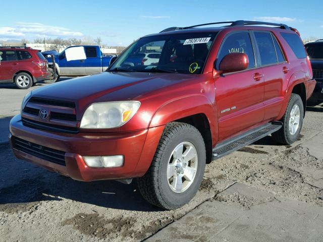 JTEBU17R458034499 - 2005 TOYOTA 4RUNNER LI RED photo 2