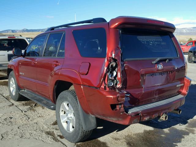 JTEBU17R458034499 - 2005 TOYOTA 4RUNNER LI RED photo 3