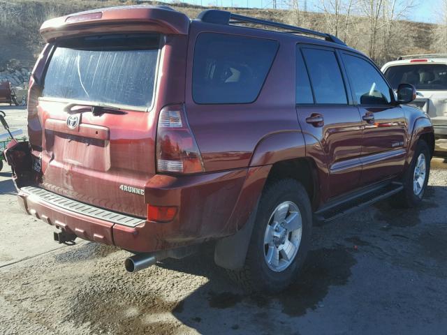 JTEBU17R458034499 - 2005 TOYOTA 4RUNNER LI RED photo 4