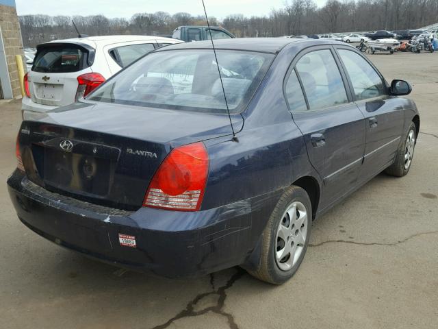 KMHDN46D35U117460 - 2005 HYUNDAI ELANTRA GL BLUE photo 4