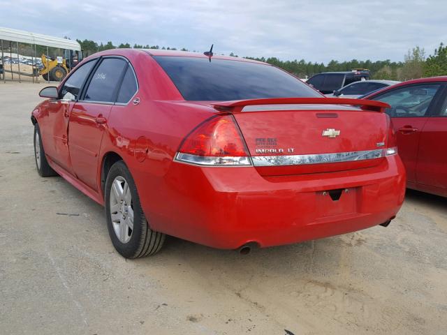 2G1WC57M591302935 - 2009 CHEVROLET IMPALA 2LT RED photo 3