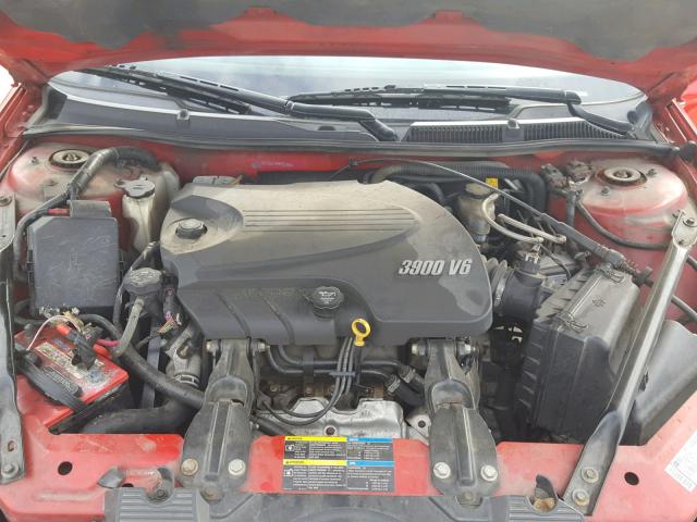 2G1WC57M591302935 - 2009 CHEVROLET IMPALA 2LT RED photo 7