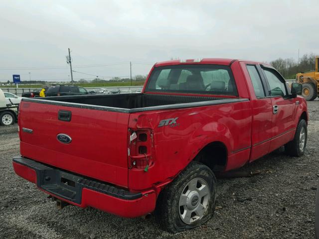 1FTRX14W54NC21528 - 2004 FORD F150 RED photo 4