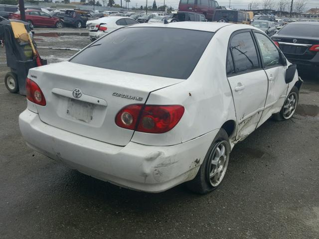 1NXBR32E55Z421152 - 2005 TOYOTA COROLLA CE WHITE photo 4