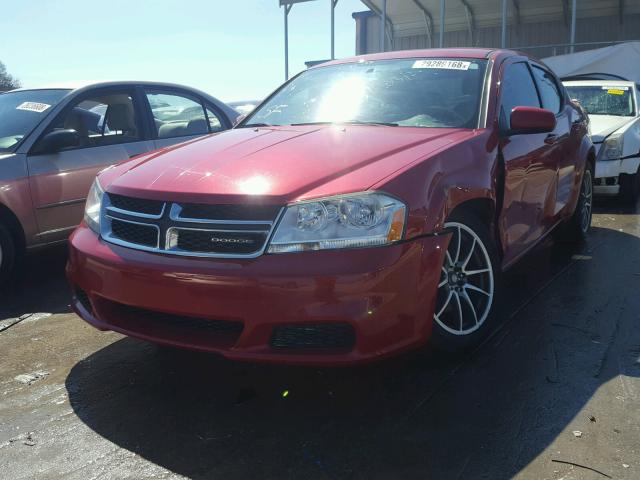 1B3BD1FB5BN526434 - 2011 DODGE AVENGER MA RED photo 2