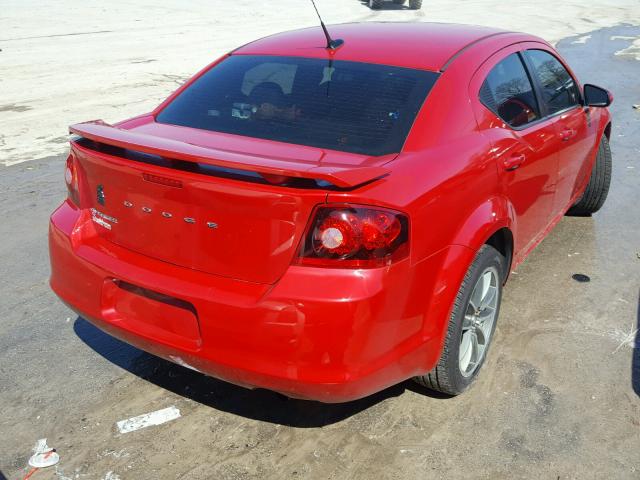 1B3BD1FB5BN526434 - 2011 DODGE AVENGER MA RED photo 4