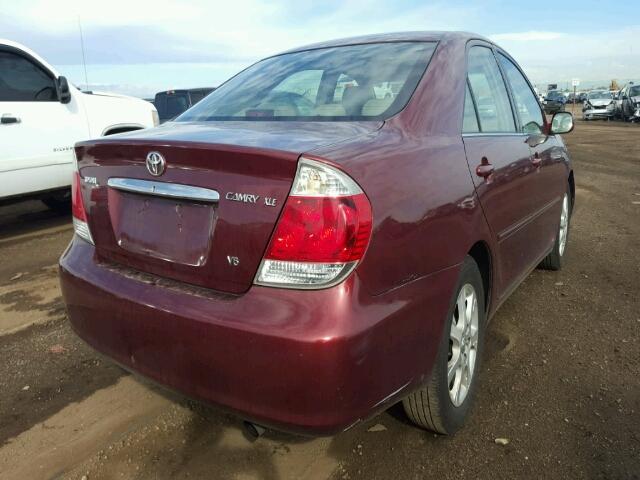 4T1BF30K16U114726 - 2006 TOYOTA CAMRY MAROON photo 4