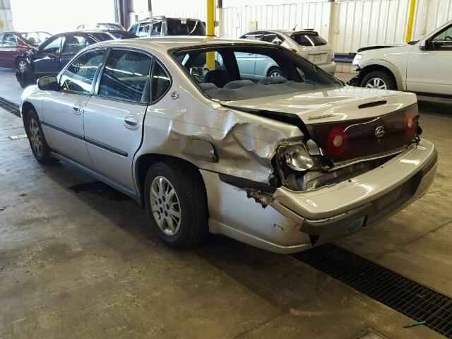 2G1WF55K239326594 - 2003 CHEVROLET IMPALA SILVER photo 3