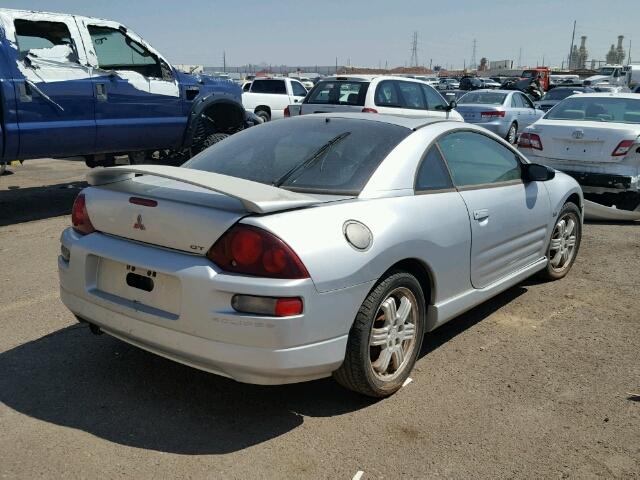 4A3AC54L4YE049534 - 2000 MITSUBISHI ECLIPSE GT SILVER photo 4