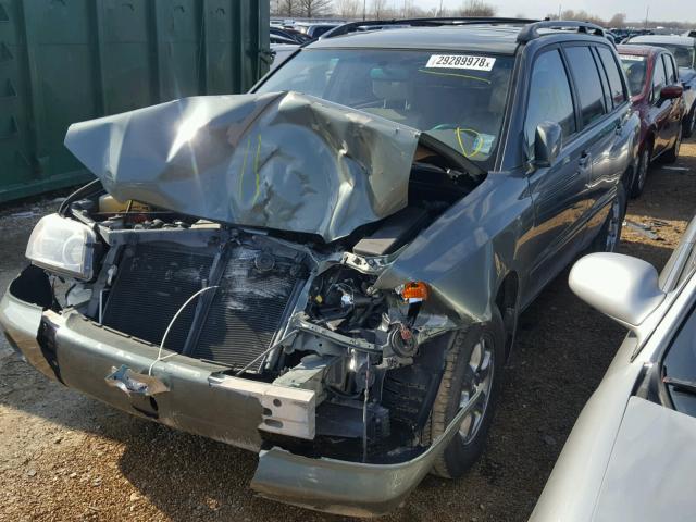 JTEDP21A670127857 - 2007 TOYOTA HIGHLANDER GREEN photo 2