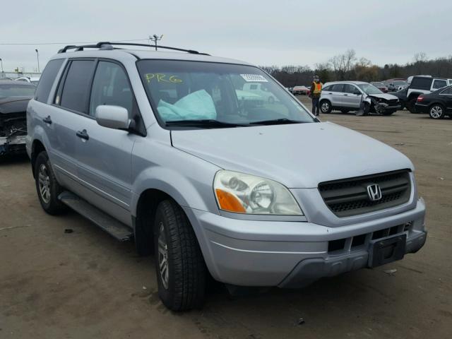 2HKYF18564H516931 - 2004 HONDA PILOT EXL SILVER photo 1