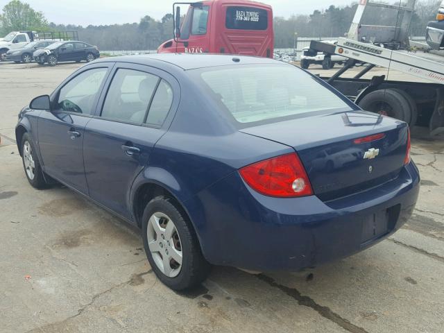 1G1AK58F087244439 - 2008 CHEVROLET COBALT LS BLUE photo 3