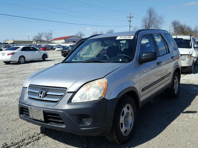 JHLRD78555C035677 - 2005 HONDA CR-V LX SILVER photo 2