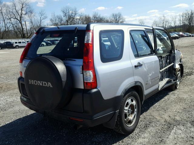 JHLRD78555C035677 - 2005 HONDA CR-V LX SILVER photo 4