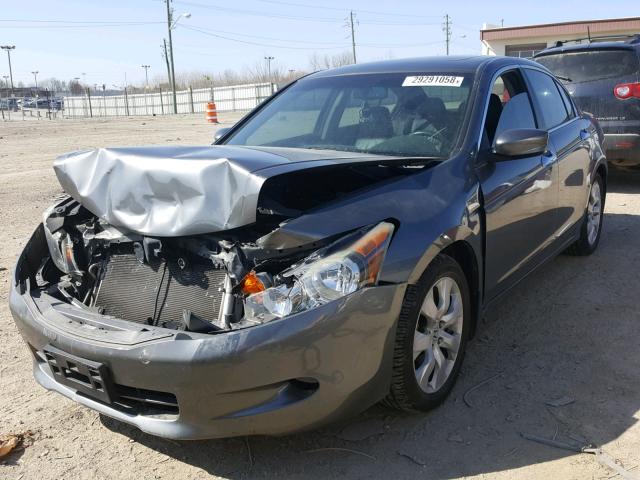 1HGCP36809A018627 - 2009 HONDA ACCORD EXL GRAY photo 2