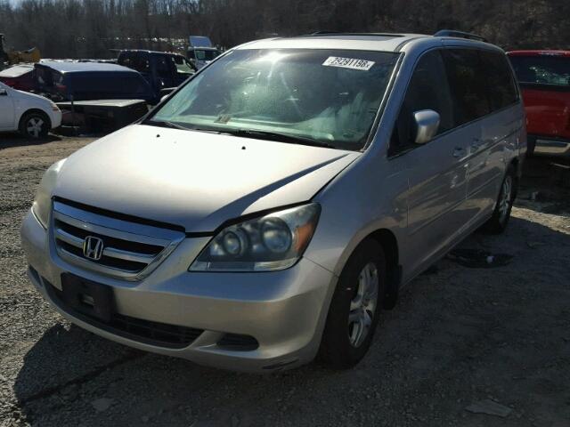 5FNRL38797B426458 - 2007 HONDA ODYSSEY EX SILVER photo 2