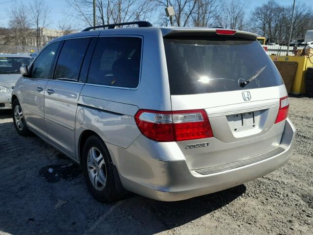 5FNRL38797B426458 - 2007 HONDA ODYSSEY EX SILVER photo 3