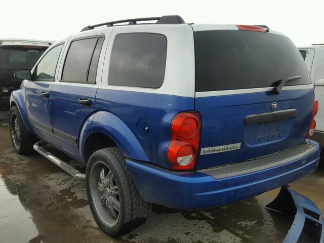 1D4HD38K26F150666 - 2006 DODGE DURANGO SX BLUE photo 3