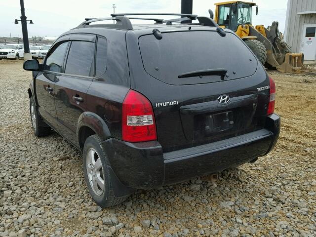 KM8JM12B75U087856 - 2005 HYUNDAI TUCSON GL BLACK photo 3