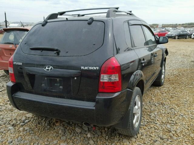 KM8JM12B75U087856 - 2005 HYUNDAI TUCSON GL BLACK photo 4