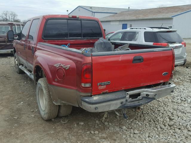 1FTNW21P33EB60134 - 2003 FORD F250 SUPER MAROON photo 3