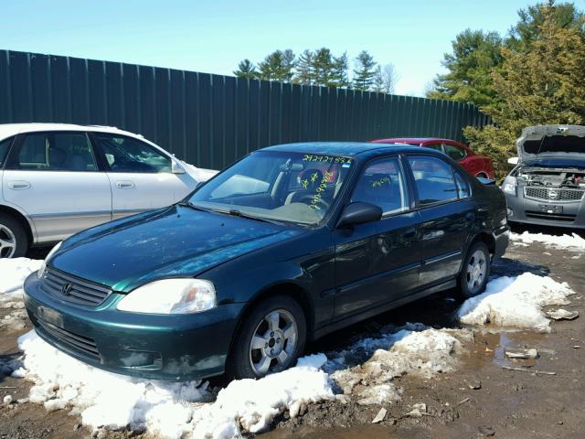 2HGEJ6612YH540089 - 2000 HONDA CIVIC BASE أخضر صورة 2