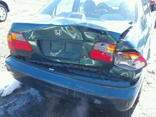 2HGEJ6612YH540089 - 2000 HONDA CIVIC BASE GREEN photo 9