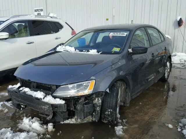 3VW1K7AJ7CM346964 - 2012 VOLKSWAGEN JETTA BASE CHARCOAL photo 2