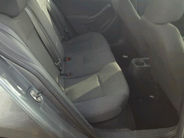 3VW1K7AJ7CM346964 - 2012 VOLKSWAGEN JETTA BASE CHARCOAL photo 6