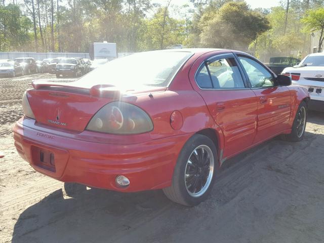 1G2NE52T7XM714579 - 1999 PONTIAC GRAND AM S RED photo 4