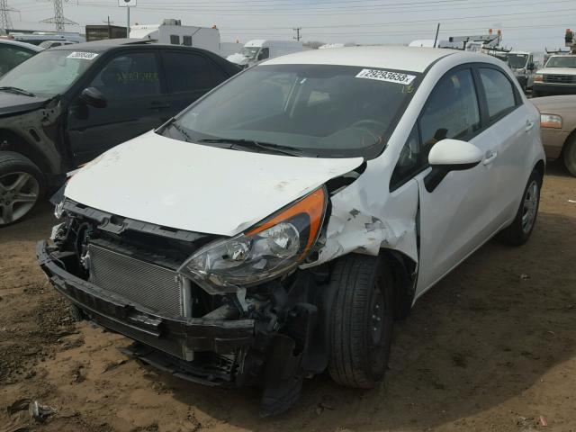 KNADN5A39D6203770 - 2013 KIA RIO EX WHITE photo 2