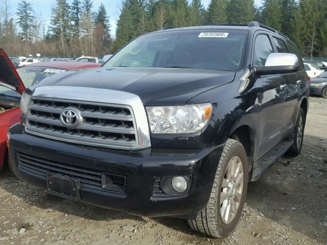 5TDBY67AX9S023704 - 2009 TOYOTA SEQUOIA PL BLACK photo 2