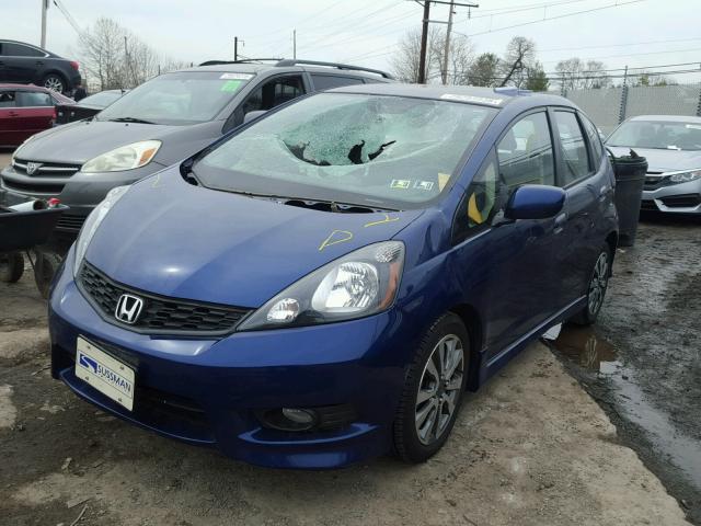 JHMGE8G52CC004052 - 2012 HONDA FIT SPORT BLUE photo 2