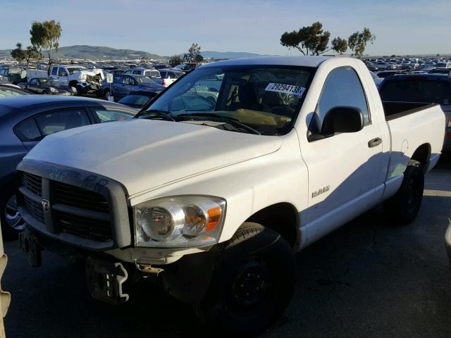 1D7HA16K98J176698 - 2008 DODGE RAM 1500 S WHITE photo 2