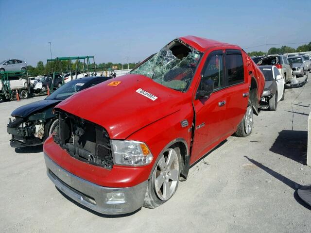 1D3HB13T49J522587 - 2009 DODGE RAM 1500 RED photo 2