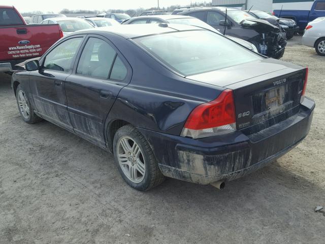 YV1RS592372614701 - 2007 VOLVO S60 2.5T BLUE photo 3