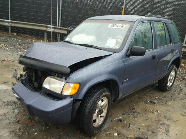 KNDJA723115016620 - 2001 KIA SPORTAGE BLUE photo 2