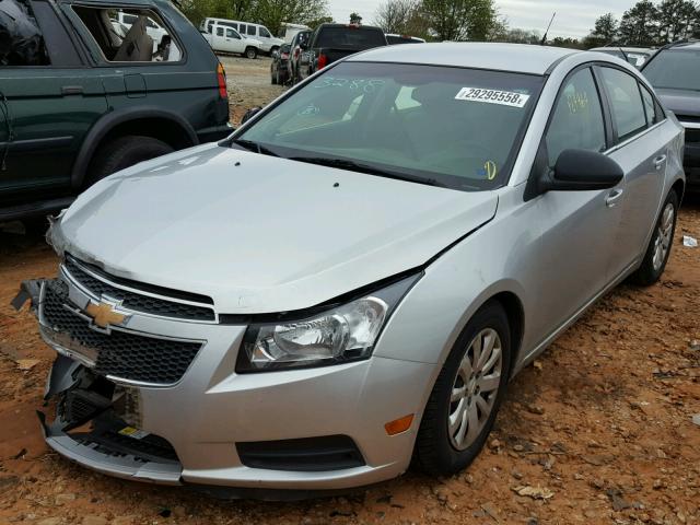 1G1PC5SH9B7153288 - 2011 CHEVROLET CRUZE LS SILVER photo 2