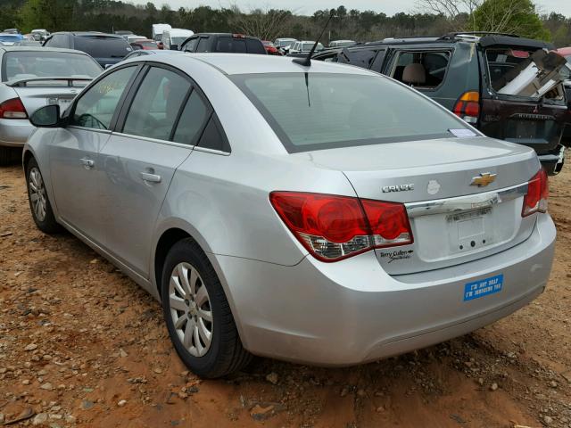 1G1PC5SH9B7153288 - 2011 CHEVROLET CRUZE LS SILVER photo 3