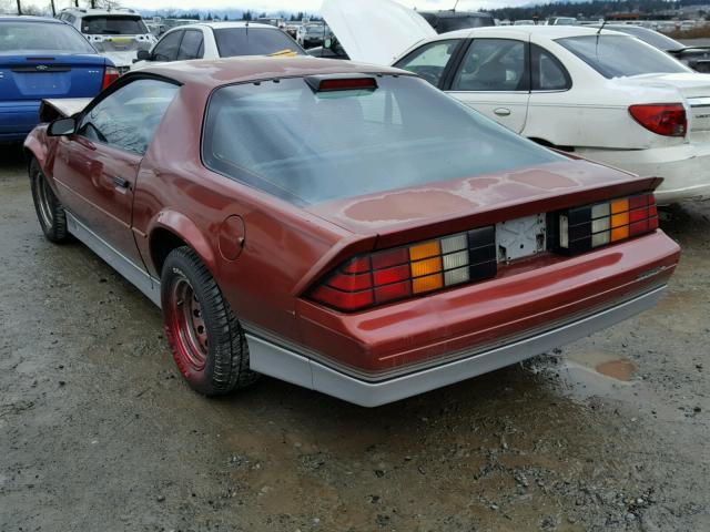 1G1FP87H9GL166955 - 1986 CHEVROLET CAMARO RED photo 3