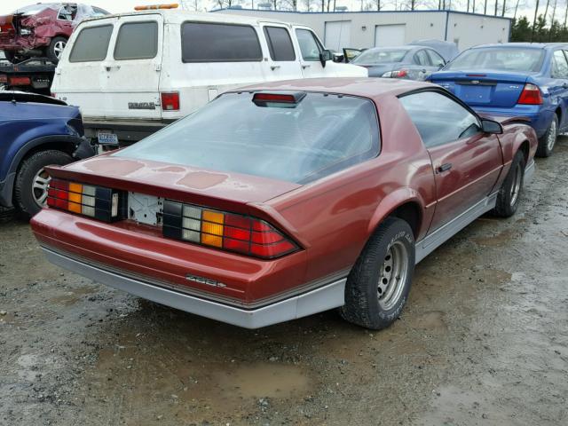 1G1FP87H9GL166955 - 1986 CHEVROLET CAMARO RED photo 4