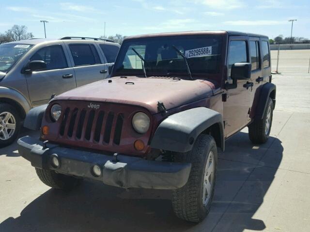 1J4GB39147L207886 - 2007 JEEP WRANGLER X MAROON photo 2