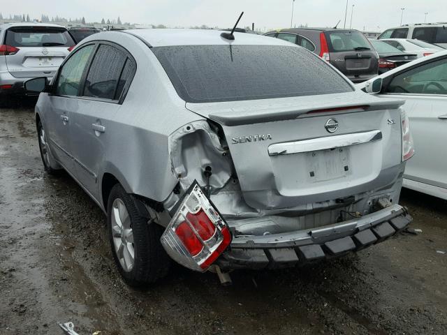 3N1AB6AP0BL647441 - 2011 NISSAN SENTRA 2.0 SILVER photo 3