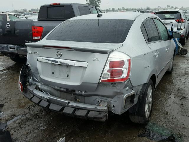 3N1AB6AP0BL647441 - 2011 NISSAN SENTRA 2.0 SILVER photo 4