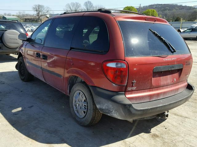 1B4GP25361B200683 - 2001 DODGE CARAVAN SE MAROON photo 3