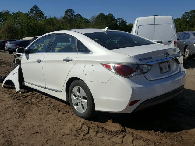 KMHEC4A4XBA011148 - 2011 HYUNDAI SONATA HYB WHITE photo 3