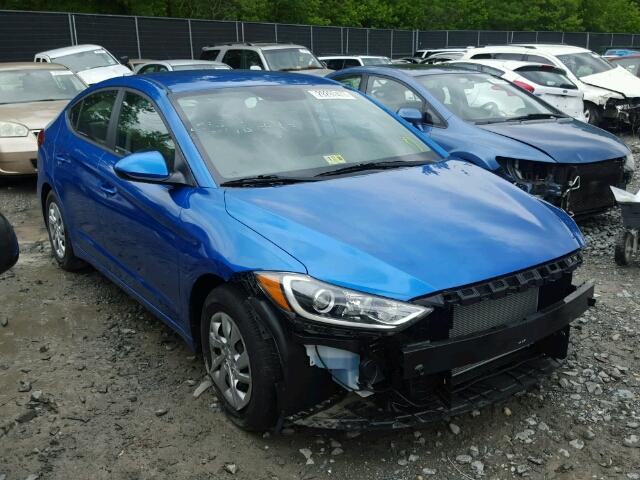 KMHD74LF6HU128134 - 2017 HYUNDAI ELANTRA SE BLUE photo 1