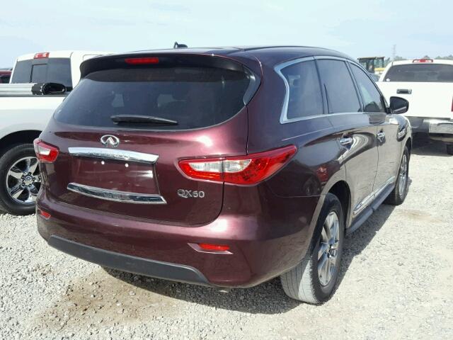 5N1AL0MN7EC505357 - 2014 INFINITI QX60 PURPLE photo 4