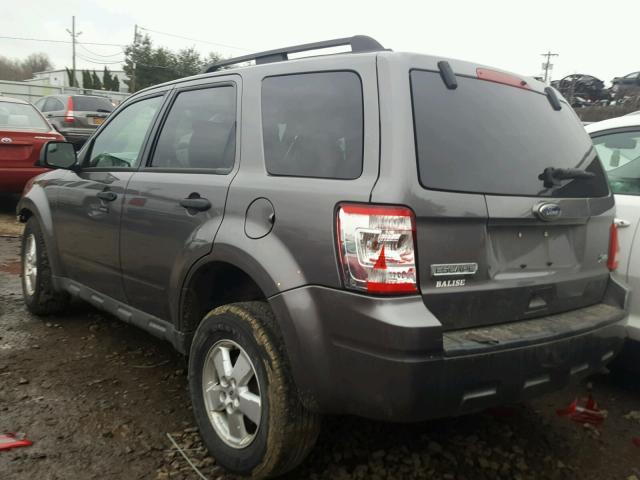 1FMCU9DG7AKC96620 - 2010 FORD ESCAPE XLT GRAY photo 3