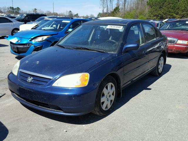 1HGES26732L031438 - 2002 HONDA CIVIC EX ლურჯი ფოტო 2